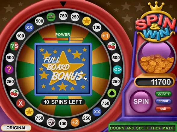 Spin &#x26; Win Windows Full board bonus when you finish a mini-game
