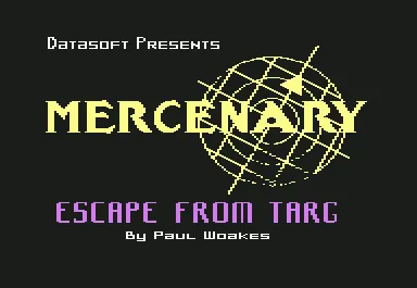 Mercenary Commodore 64 Title screen (US version)