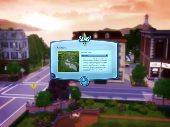 The Sims 3 Windows Main Menu