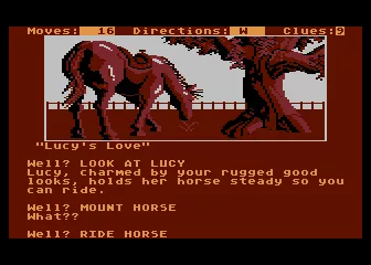 The Dallas Quest Atari 8-bit Lucy&#x27;s horse