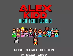 Alex Kidd: High-Tech World SEGA Master System Title Screen