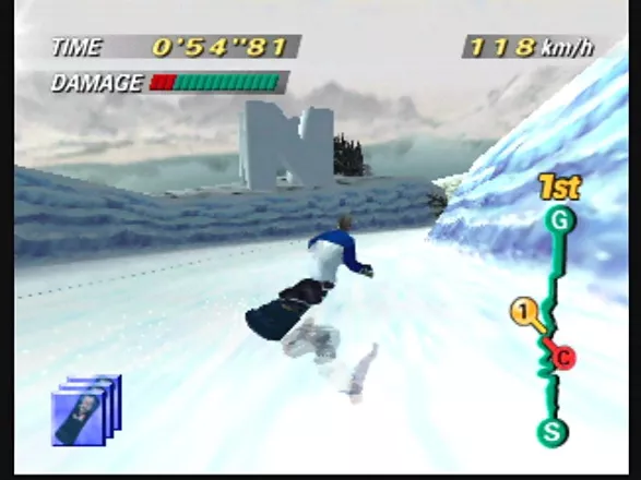 1080&#xB0; Snowboarding Nintendo 64 This area is icy!