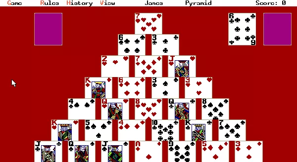 Solitaire&#x27;s Journey DOS Pyramid Starting Position