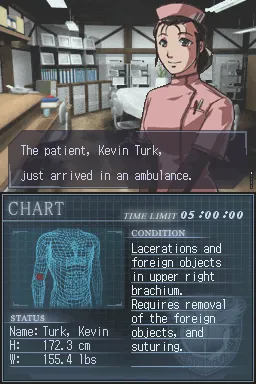 Trauma Center: Under the Knife Nintendo DS Mission briefing