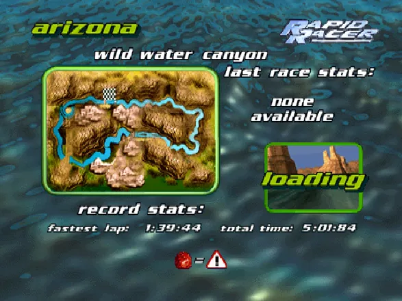 Turbo Prop Racing PlayStation Ending the first race immediately loads the second one (wild water canyon, and indeed it is wild!)