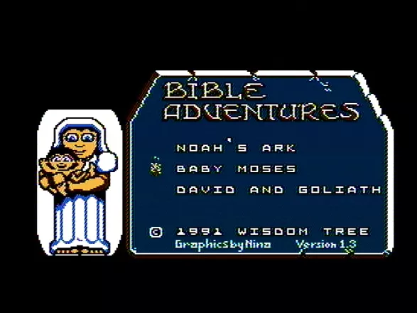 Bible Adventures NES Title screen