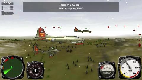 Air Conflicts: Aces of World War II PSP A bombing mission