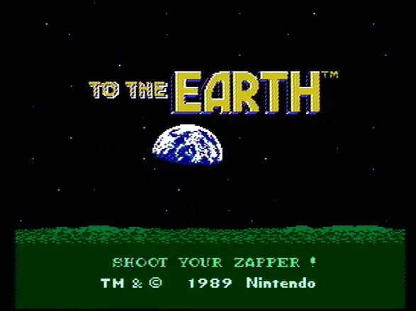 To the Earth NES Title screen