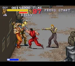 Final Fight 3 SNES Brawl in an alleyway