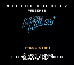 Marble Madness NES Title screen