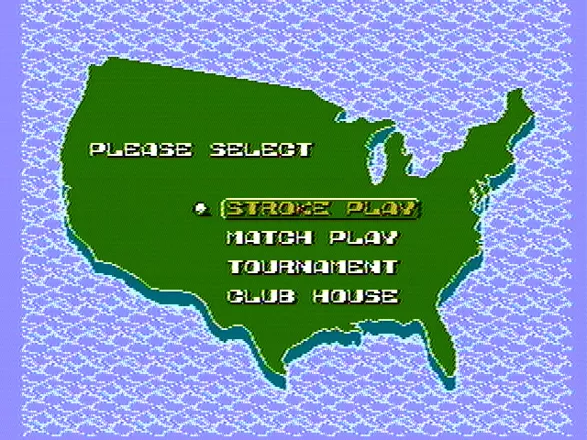 NES Open Tournament Golf NES Choosing game options