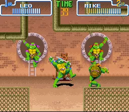 Teenage Mutant Ninja Turtles: Turtles in Time SNES Choose your turtle: who&#x27;s gonna win?