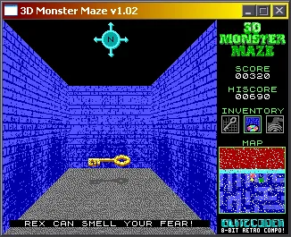3D Monster Maze Windows The key to the exit! Grab it!