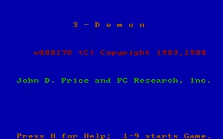3-Demon DOS The title screen