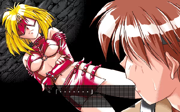 Escape PC-98 This underground world can&#x27;t be that bad if the first woman I meet has such... erm... distinguished taste in clothing