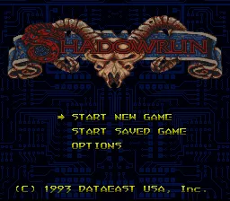 Shadowrun SNES Title screen