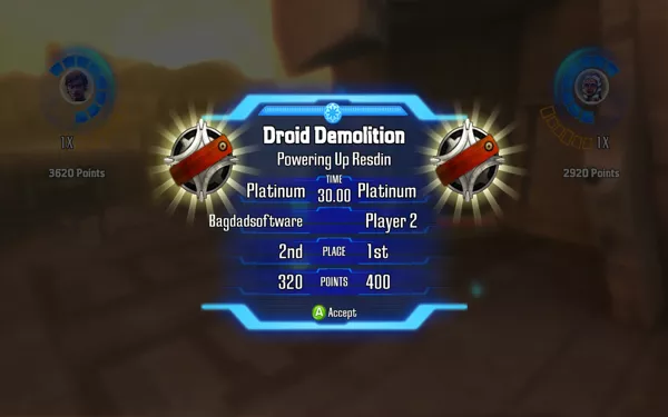 Star Wars: The Clone Wars - Republic Heroes Windows Got best scores in this destroy-all-droids-minigame.