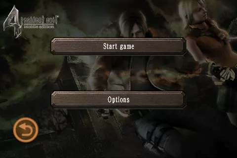 Resident Evil 4: Mobile Edition iPhone Main menu