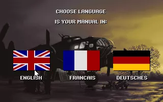 B-17 Flying Fortress DOS CD-Version: Select your language.