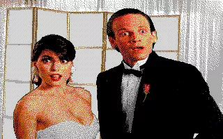 David Wolf: Secret Agent DOS David and Kelly are interrupted by Viper goons. (EGA/Tandy)