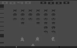 Space Invaders Atari 2600 The game in black and white mode
