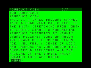 Zork III: The Dungeon Master TRS-80 CoCo Descriptions frequently don&#x27;t fit on a single screen in the CoCo version of the game