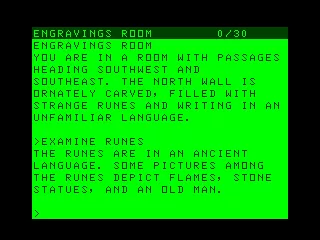 Zork III: The Dungeon Master TRS-80 CoCo Runes in an ancient language