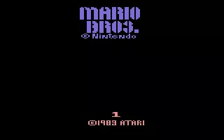 Mario Bros. Atari 2600 Title screen