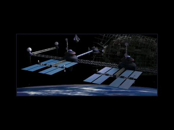 Outpost Windows 3.x (CD version intro) A starship is being built on Earth&#x27;s orbit