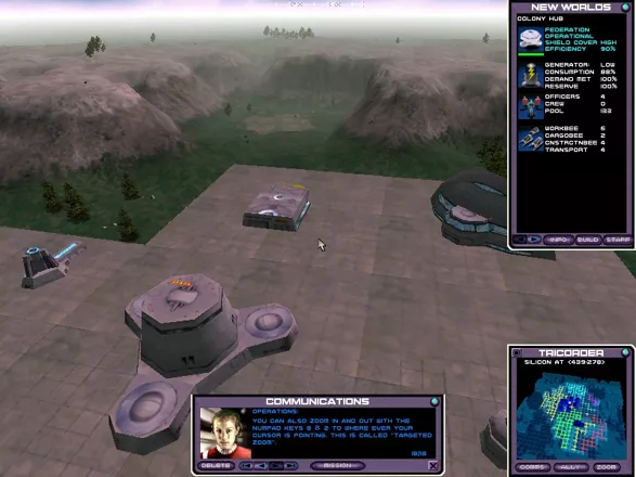 Star Trek: New Worlds Windows A 3D engine allows for a lot of view options. Here&#x27;s is the &#x22;bird&#x27;s eye&#x22; view.