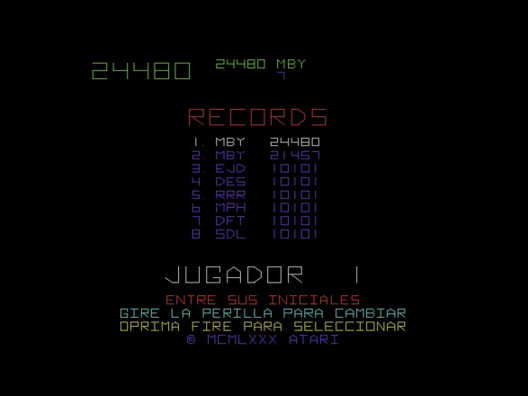 Arcade&#x27;s Greatest Hits: The Atari Collection 1 PlayStation High score table