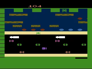 Frogger Atari 2600 A game in progress