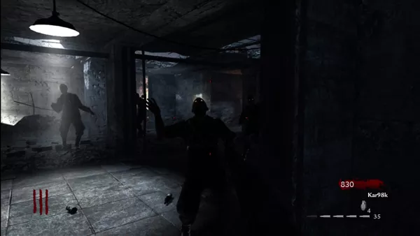 Call of Duty: World at War Xbox 360 Waves of Zombies flood what&#x27;s left of the bunker.
