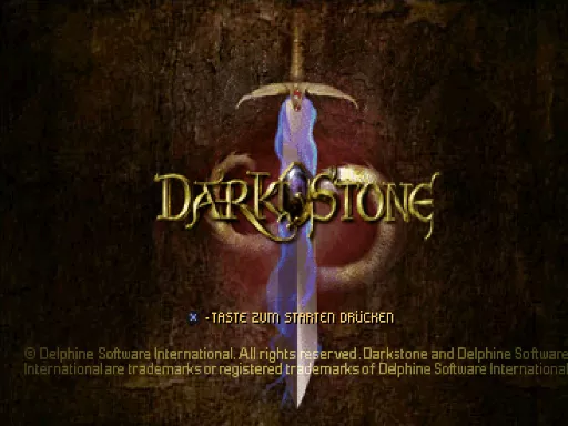 Darkstone PlayStation Starting title screen