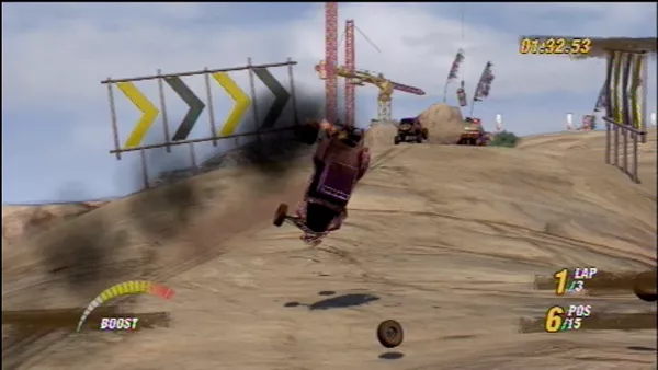 MotorStorm PlayStation 3 Don&#x27;t overdo on your nitro boost or it will explode.