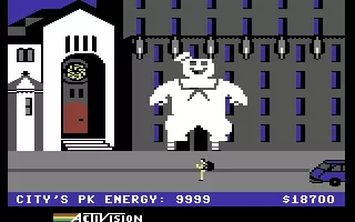 Ghostbusters Commodore 64 Sneek past the marshmallow man to get into the temple of zuul