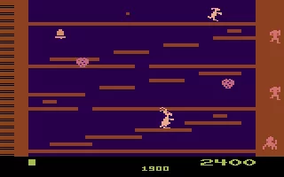 Kangaroo Atari 2600 Gameplay on the second level