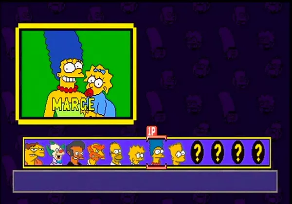 The Simpsons Wrestling PlayStation Character Select