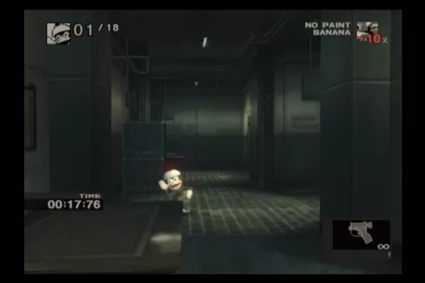 Metal Gear Solid 3: Subsistence PlayStation 2 Alerted monkeys taunt you and run away.
