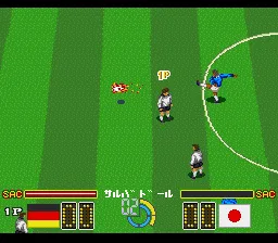Hat Trick Hero 2 SNES The CPU player performs an unstoppable hyper shot