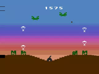Commando Raid Atari 2600 Paratroopers are attacking the city