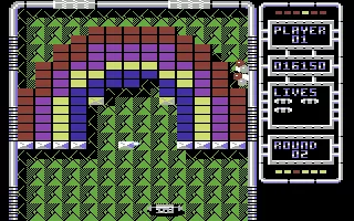 Arkanoid: Revenge of DOH Commodore 64 A rainbow shaped level