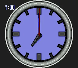 A clock in the opening sequence