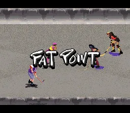 Street Hockey &#x27;95 SNES Playing a game of Fat Point