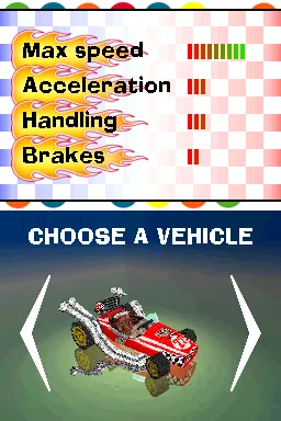 M&#x26;M&#x27;s Kart Racing Nintendo DS Car selection.