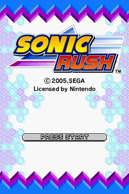 Sonic Rush Nintendo DS Title