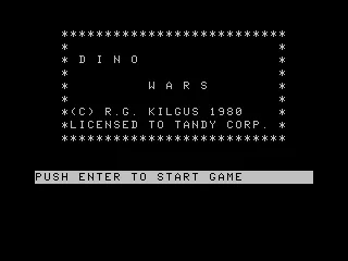 Dino Wars TRS-80 CoCo Title 