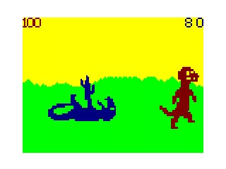 Dino Wars TRS-80 CoCo First knock down