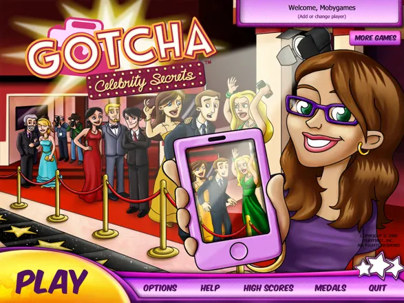Gotcha: Celebrity Secrets Windows Main menu