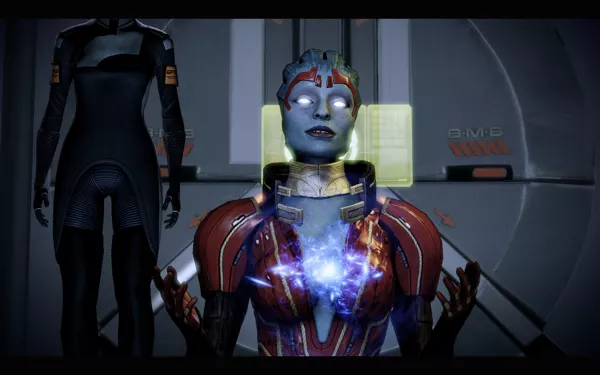 Mass Effect 2 Windows Samara is a strange Asari - and no, you can&#x27;t start a romance with her. Sorry.
